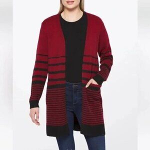 Fortune + Ivy x Stitch Fix Womens Medium Layla Open‎ Front Cardigan Sweater Red